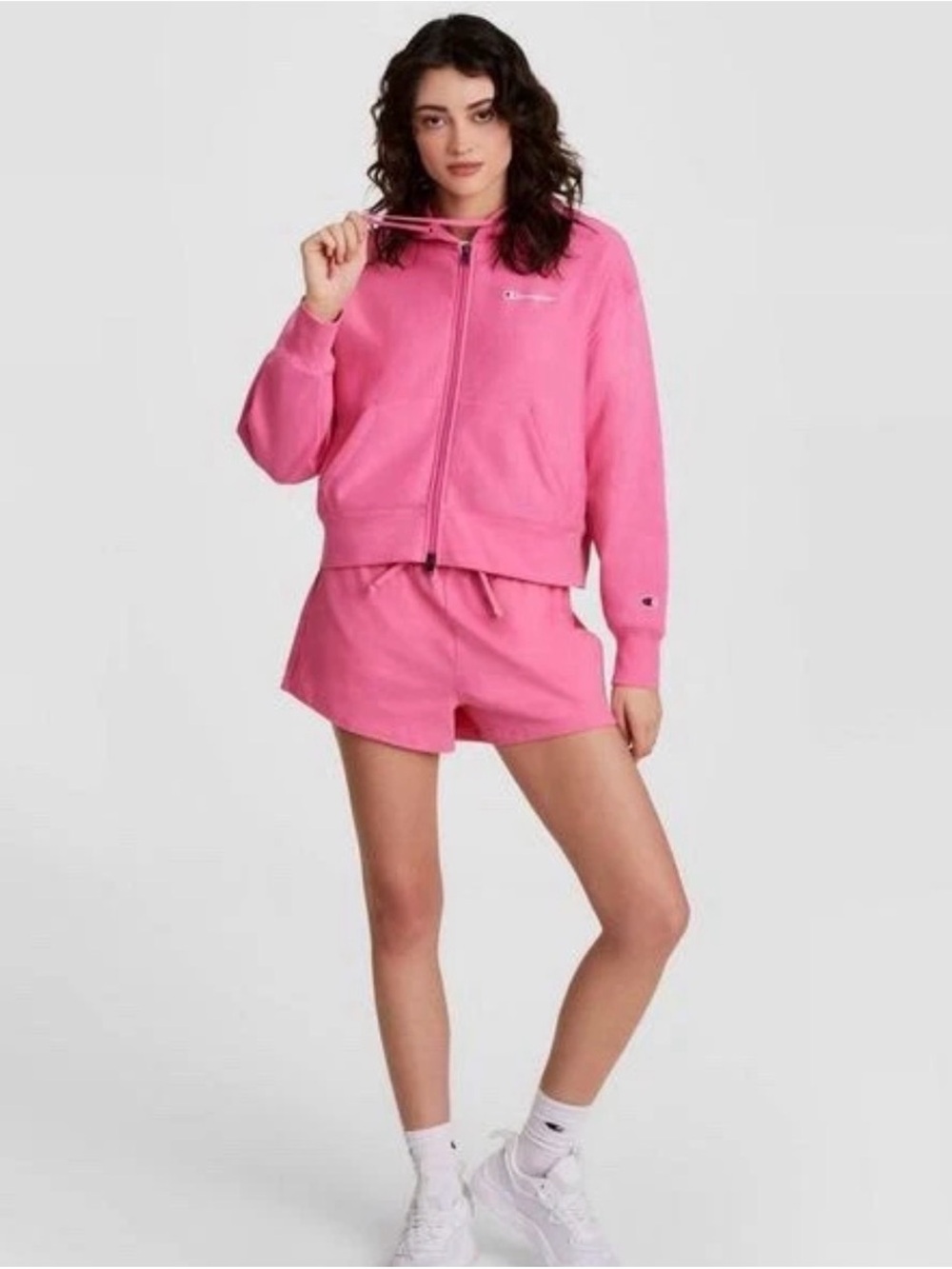 Champion Sonic Pink Full-Zip Croppe Hoodie Various Sizes